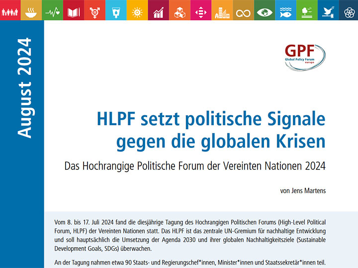 HLPF setzt politische Signale gegen die globalen Krisen